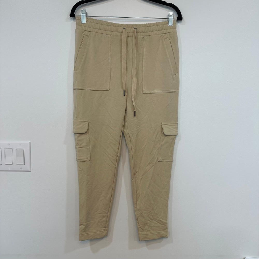 Banana Republic Cargo Pants NWT $35 Small Petite Tan Taper Drawstring Sweat
